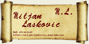 Miljan Lasković vizit kartica